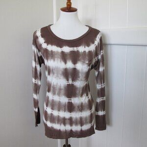 Lani California | Espresso Brown White Tie Dye Long Sleeve